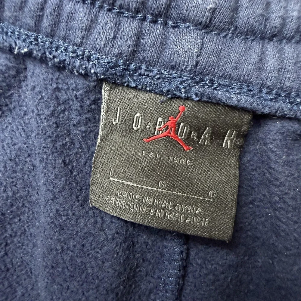 Jordan Shorts Mens Large Blue Fleece Sweat Basketball Athletic Gym Training